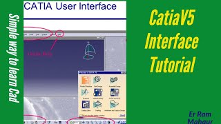 Catia V5 sketcher interface Tutorial [upl. by Sesom]