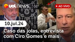 Bolsonaro espera indiciamento popularidade de Lula sobe entrevista com Ciro e   UOL News ao vivo [upl. by Dej871]