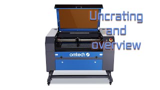 omtech MF2028 60 Watt CO2 laser  Uncrating and Walkthrough [upl. by Mallis90]