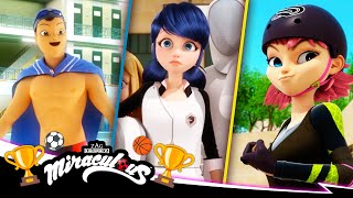 MIRACULOUS  🏆🏅 SPORTS 🏹🤺  Compilation 1 Les aventures de Ladybug et Chat Noir [upl. by Letnahs390]