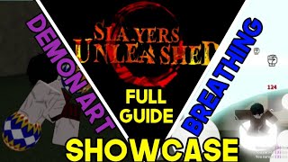 Slayers UnleashedFull Guide And All Breathing And Demon Art Showcase [upl. by Tilney691]