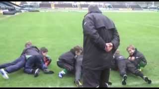 Gary Johnson prepares for MK Dons with the ballboys [upl. by Wandie268]