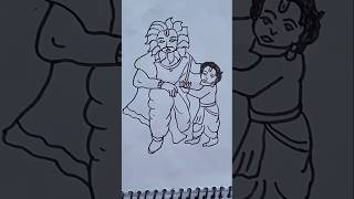 Pahlad Narsimha ka Chitrayoutubeshorts drawing art [upl. by Qirat]