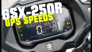 SUZUKI GSX250R GPS SPEESD  GPS TOP SPEED [upl. by Nagem364]