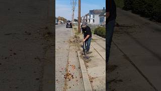 Cleaning up the streets for the community asmr satisfying lawncare helpingothers work [upl. by Dukie]