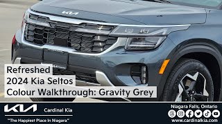 Refreshed 2024 Kia Seltos  Colour Walkthrough Gravity Grey [upl. by Nylkcaj]