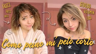 COMO PEINO MI CABELLO CORTO ♥ Menos frizz más suavidad y volumen  Ekaty [upl. by Anahir735]