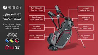 MOTOCADDY HydroFLEX GOLF BAG FEATURES [upl. by Amre]