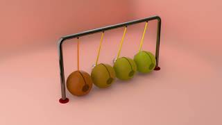 Relaxing Newtons Cradle Animation  Blender 3D  Stress Relief Loop Animation [upl. by Pillyhp187]