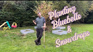 Planting up BLUEBELLS amp SNOWDROPS Cottage Garden Vlog 12 [upl. by Gayn]