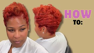 How to Curls and Finger waves  Black Women Short Cut [upl. by Malha]