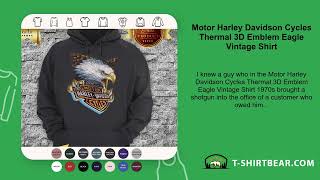 Motor Harley Davidson Cycles Thermal 3D Emblem Eagle Vintage Shirt [upl. by Mat]