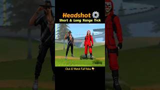 HEADSHOT 🔒  Fastest Onetap amp Drag Trick  Free Fire shorts [upl. by Decato]