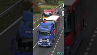 VOLVO FH  Thorntons Bus Refurbishment truckspotting [upl. by Notaes]