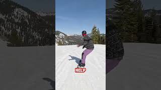 Improve your snowboard turns by bending your knees and getting low snowboarding [upl. by Gillmore]