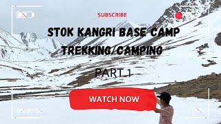 Trekkingcamping to Stok Kangri base camp ⛺️  part 1  🏔️🥶🫶🏻 [upl. by Maris]