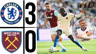 ⚪🔵 West Ham Vs Chelsea Highlights  premier league 2425 colepalmer Goal amp nicolas jackson 2 Goal [upl. by Elboa]