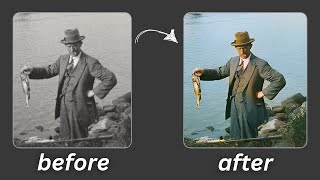 How to RESTORE old photos with AI for free in 45 seconds [upl. by Nuhsal]