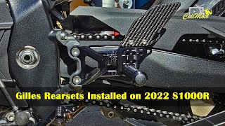 2022 BMW S1000R Gilles Rearset Install [upl. by Ainolopa]