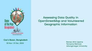 Assessing Data Quality in OpenStreetMap and Volunteered Geographic Information [upl. by Willock]