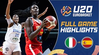 SemiFinals Italy 🇮🇹 vs Spain 🇪🇸  Extended Highlights  FIBA U20 Womens EuroBasket 2024 [upl. by Ekud]