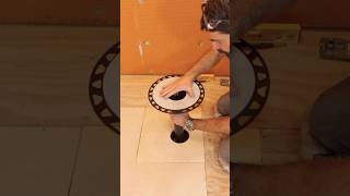 Schluter Shower Drain Tips  shorts plumbing schlutersystems howto showerremodel [upl. by Etnom]