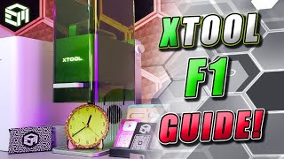 XTOOL F1 InDepth Setup Guide Material Settings Creative Space Fixtures Templates and Review [upl. by Llerrom]