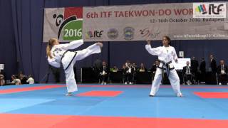 TaekwonDo World Cup 2016 Pattern final junior female 3 Dan [upl. by Modla]