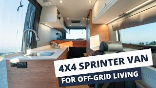 SPRINTER VAN TOUR  My 3rd Custom 4x4 Sprinter Van Conversion Built by Outside Van [upl. by Coney]