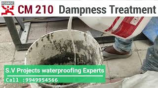 Wall Dampness Treatment   DAMP wall treatment  FOSROC CM210 Application  SV Projects [upl. by Sibell]