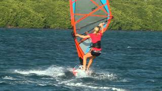 Windsurfing  Carve Gybe Demo [upl. by Sudaorb]