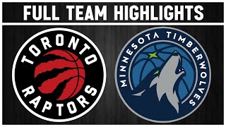 Toronto Raptors vs Minnesota Timberwolves  Nov 21 2024 [upl. by Nnairol783]