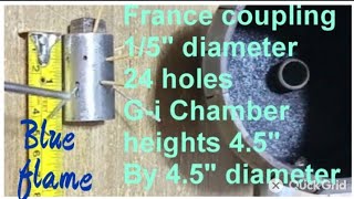 DiY Waste Used Oil Stove France coupling burner5 quot diameter Chamber 45 quot diameter [upl. by Kutchins]