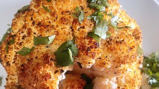 How to make Roasted Cauliflower in the oven at home easy and healthy recipe 🍃🥦🍃 [upl. by Inattirb121]