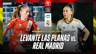 Levante las Planas vs Real Madrid  Liga F 202324 Matchday 12 Full Match [upl. by Christianna463]