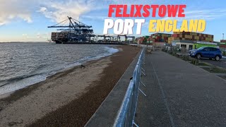 4K Drive to Felixstowe Port and Town [upl. by Ydisahc]