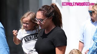 Tamara Ecclestone amp Petra Stunt Take Their Daughters Shopping At Bonbon 82117 [upl. by Rosalie190]