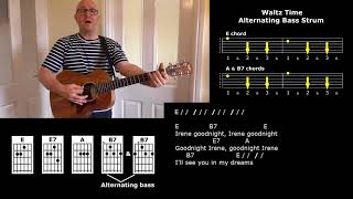 Goodnight Irene  Leadbelly  Strum Along Lesson  Jez Quayle [upl. by Yerocal793]