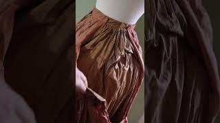 The 1880s Cotton Stripe Bustle Dress Extant Analysis [upl. by Nicolais]