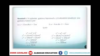 8 02 078 Java 20 Matematikë zbatimi i teoremës së Pitagorës ne trekendesh [upl. by Ailimat]