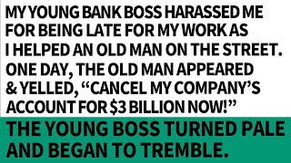 My bank boss harassed me for helping a man amp being late for work for which 3 billion was canc [upl. by Howey]