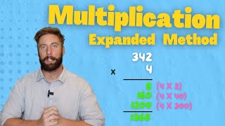 3 Digit By 1 Digit Multiplication Expanded Form  The Maths Guy [upl. by Ativel]