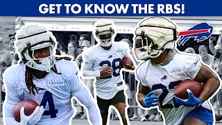 Get To Know The Buffalo Bills Running Backs Ft Latavius Murray Damien Harris and James Cook [upl. by Welbie]