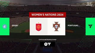 Womens Nations 2024 Spain v Portugal Group B Match 2 of 10 spainfootball portugalfootball [upl. by Aizatsana]