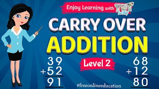 Addition with Carrying Carry Over Addition Grade 1 amp 2 Maths  Tutway [upl. by Nide]