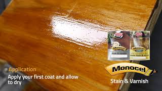 Monocel Stain amp Varnish Application [upl. by Otsuj]