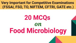 20 MCQs on Food Microbiologyfoodmicrobiologymicrobiologymcqfoodsafety basicappliedmicrobiology [upl. by Larual236]