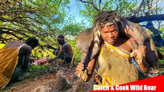 Watch How The Hadzabe Tribe Successfully Hunt For Bush Pigs To Survive In The Wild [upl. by Ark528]