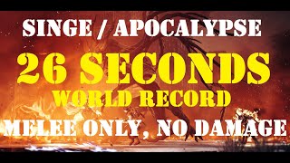 Remnant From the Ashes WORLD RECORD SingeApocalypse 26 Seconds Melee Only No Damage Taken [upl. by Germaun]