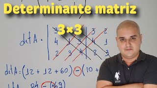 Determinante de uma matriz de 3° ordem  Determinante matriz 3x3 [upl. by Henriette437]